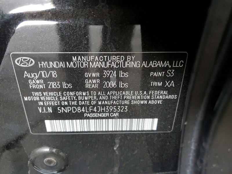 Продажа на аукционе авто 2018 Hyundai Elantra, vin: 5NPD84LF4JH395323, номер лота: 60696316
