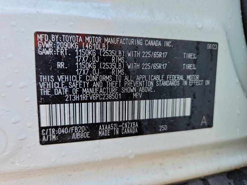 63317446 :رقم المزاد ، 2T3H1RFV6PC238501 vin ، 2023 Toyota Rav4 مزاد بيع