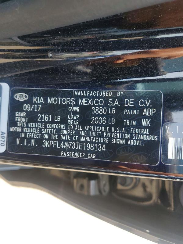 Aukcja sprzedaży 2018 Kia Forte, vin: 3KPFL4A73JE198134, numer aukcji: 61307286