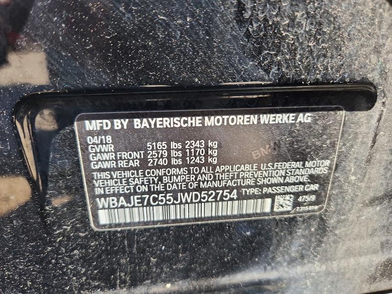 Продажа на аукционе авто 2018 Bmw 540, vin: WBAJE7C55JWD52754, номер лота: 60039796