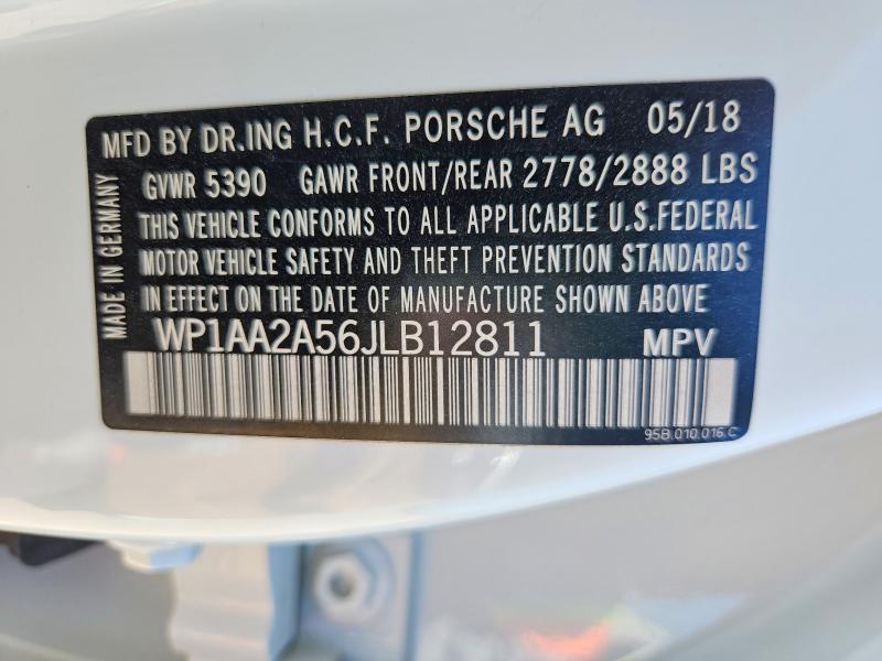 2018 Porsche Macan მანქანა იყიდება აუქციონზე, vin: WP1AA2A56JLB12811, აუქციონის ნომერი: 60260386