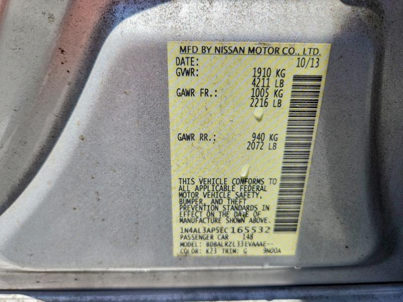 Продаж на аукціоні авто 2014 Nissan Altima, vin: 1N4AL3AP5EC165532, номер лоту: 63512146