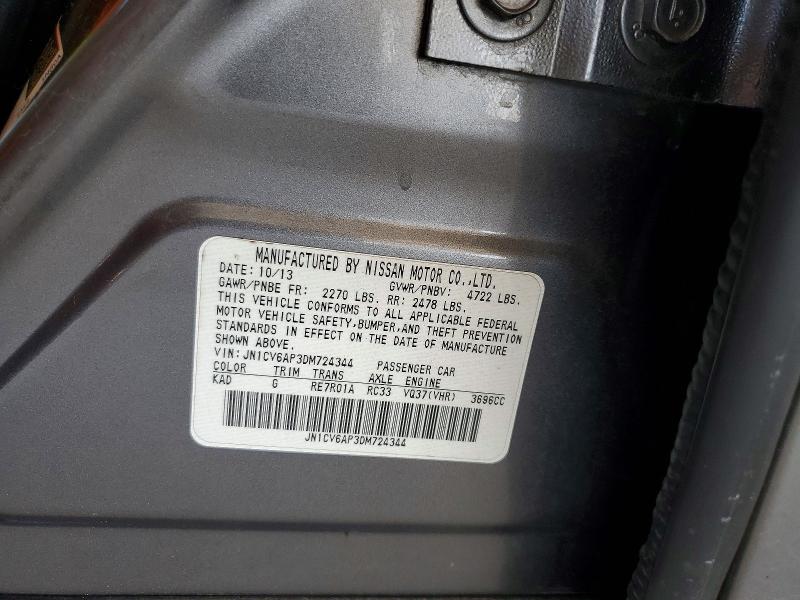 Aukcja sprzedaży 2013 Infiniti G37 Sedan, vin: JN1CV6AP3DM724344, numer aukcji: 63173816