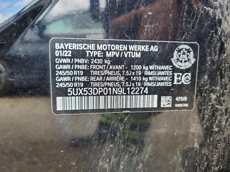 Продажа на аукционе авто 2022 Bmw X3, vin: 5UX53DP01N9L12274, номер лота: 60474786