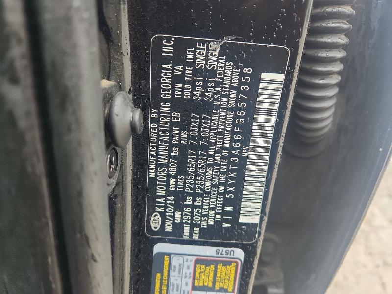 Aukcja sprzedaży 2015 Kia Sorento, vin: 5XYKT3A66FG657358, numer aukcji: 62798026