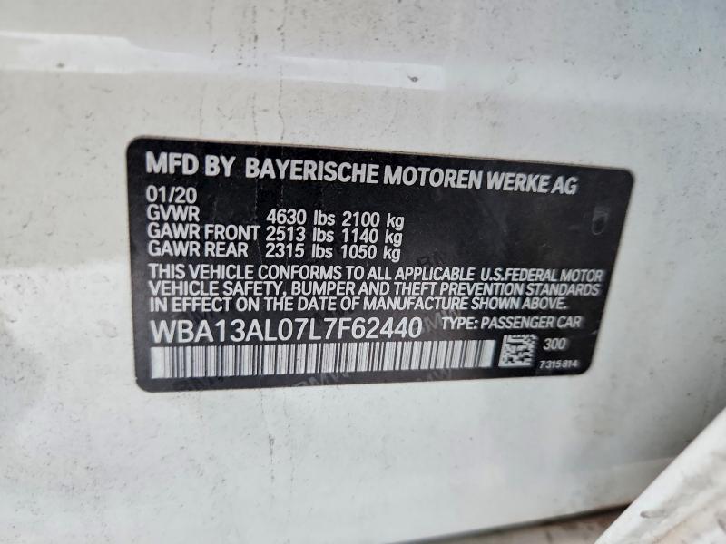 62336256 :رقم المزاد ، WBA13AL07L7F62440 vin ، 2020 Bmw M235xi مزاد بيع