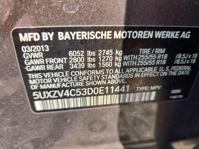 Продаж на аукціоні авто 2013 Bmw X5, vin: 5UXZV4C53D0E11441, номер лоту: 63127546