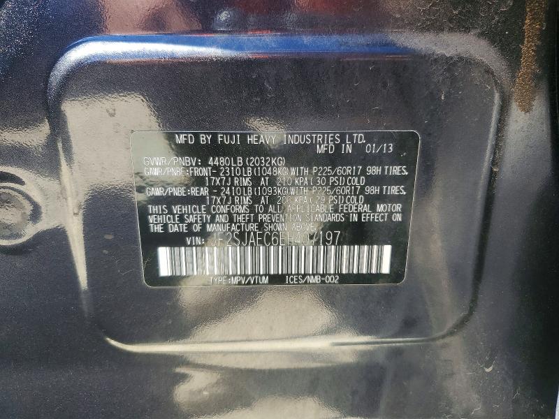 Продажа на аукционе авто 2014 Subaru Forester, vin: JF2SJAEC6EH407197, номер лота: 62314116