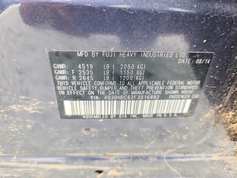 Продажа на аукционе авто 2015 Subaru Legacy, vin: 4S3BNBC62F3016892, номер лота: 60272286