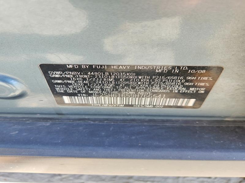 2009 Subaru Forester მანქანა იყიდება აუქციონზე, vin: JF2SH61659H766541, აუქციონის ნომერი: 60610576