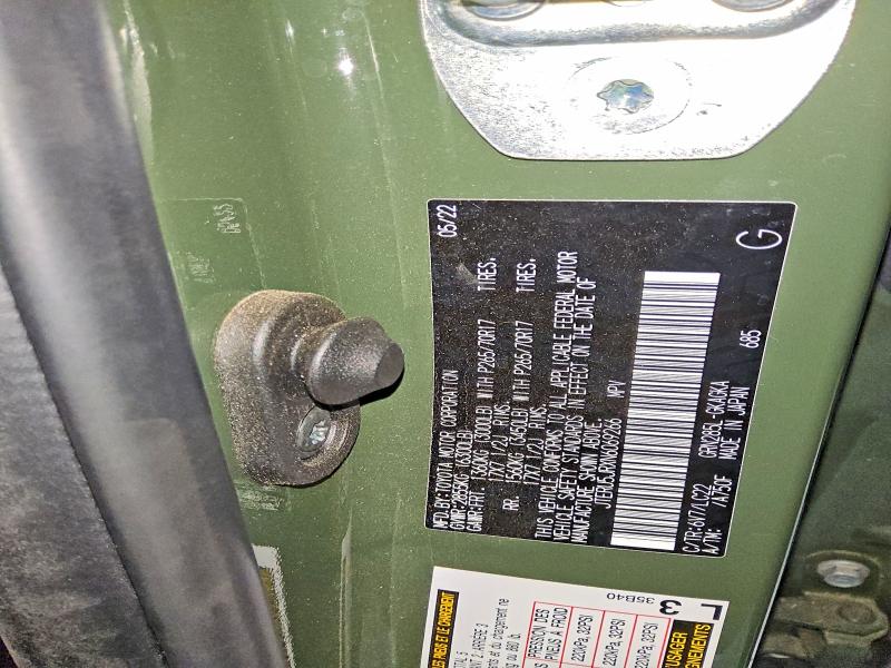 Aukcja sprzedaży 2022 Toyota 4runner, vin: JTERU5JRXN6069266, numer aukcji: 59301036