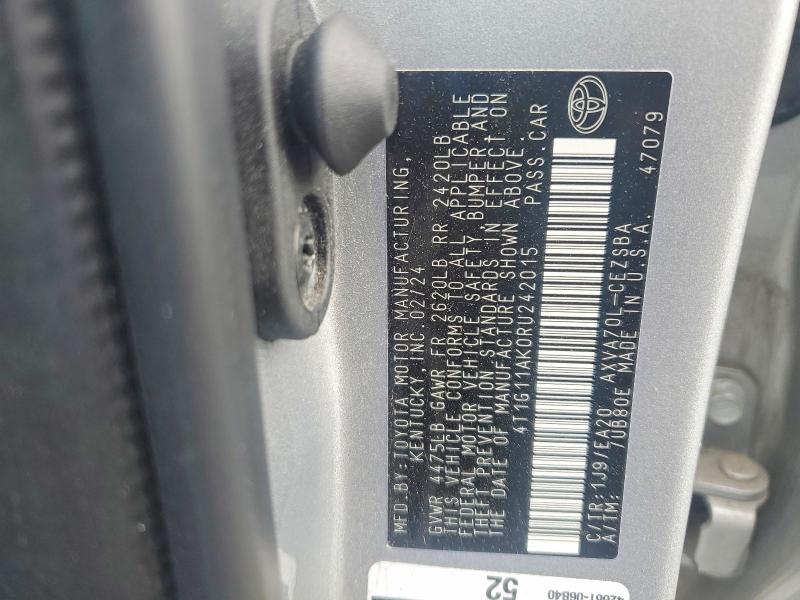 59357696 :رقم المزاد ، 4T1G11AK0RU242015 vin ، 2024 Toyota Camry مزاد بيع