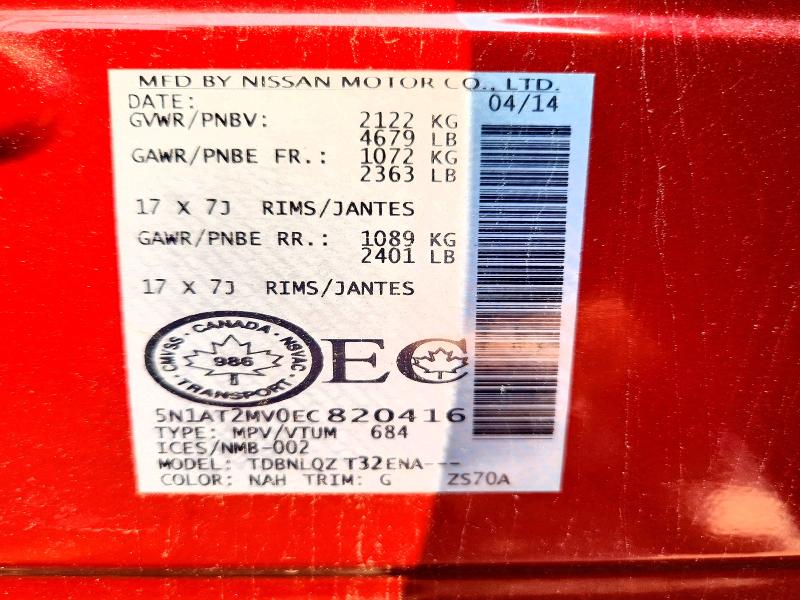 Aukcja sprzedaży 2014 Nissan Rogue, vin: 5N1AT2MV0EC820416, numer aukcji: 60244546