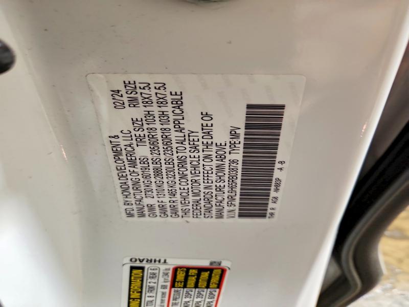 2024 Honda Odyssey მანქანა იყიდება აუქციონზე, vin: 5FNRL6H65RB038736, აუქციონის ნომერი: 61097306