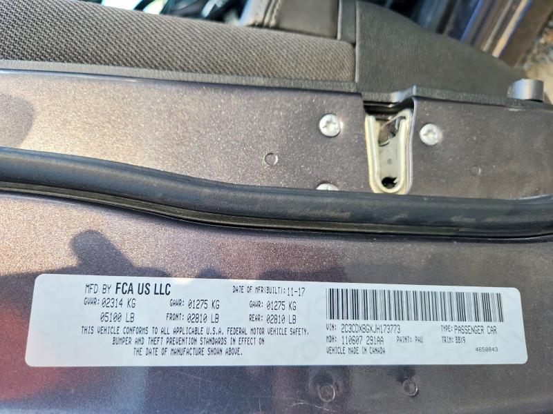 2018 Dodge Charger მანქანა იყიდება აუქციონზე, vin: 2C3CDXBGXJH173773, აუქციონის ნომერი: 61242306