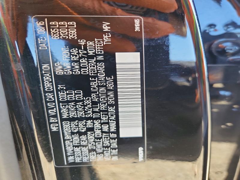 59145046 :رقم المزاد ، YV4BC0PL8H1126903 vin ، 2017 Volvo Xc90 مزاد بيع