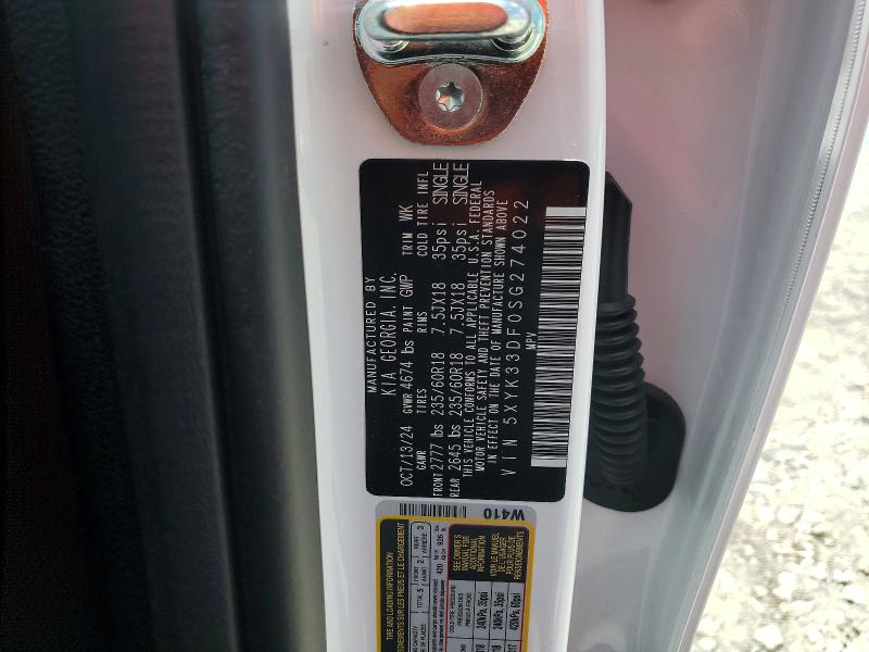 61282906 :رقم المزاد ، 5XYK33DF0SG274022 vin ، 2025 Kia Sportage مزاد بيع