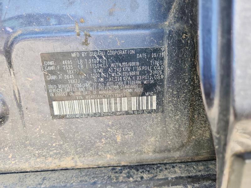 Aukcja sprzedaży 2019 Subaru Outback, vin: 4S4BSANCXK3373457, numer aukcji: 61292216