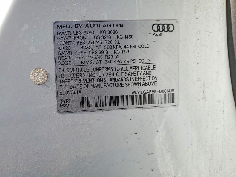 Aukcja sprzedaży 2015 Audi Q7 Premium Plus 4d S, vin: WA1LGAFE9FD001418, numer aukcji: 58879316