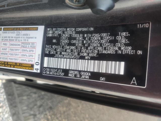 60376916 :رقم المزاد ، JTEBU5JR6B5045727 vin ، 2011 Toyota 4runner مزاد بيع