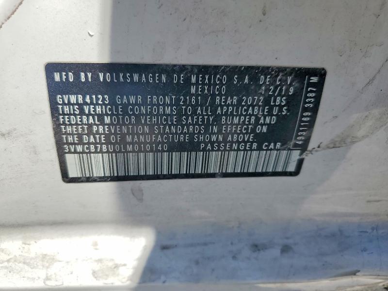 Aukcja sprzedaży 2020 Volkswagen Jetta, vin: 3VWCB7BU0LM010140, numer aukcji: 59352376