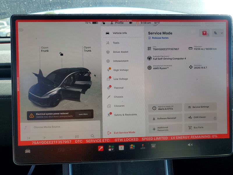 Продажа на аукционе авто 2026 Tesla Model Y, vin: 7SAYGDEE2TF357957, номер лота: 55808416