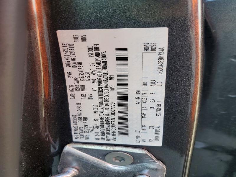 Aukcja sprzedaży 2017 Ford Escape, vin: 1FMCU0F73HUD07779, numer aukcji: 60688596