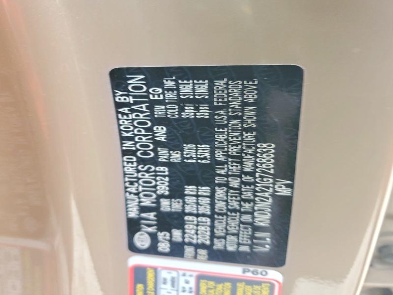Aukcja sprzedaży 2016 Kia Soul, vin: KNDJN2A21G7268638, numer aukcji: 60116226