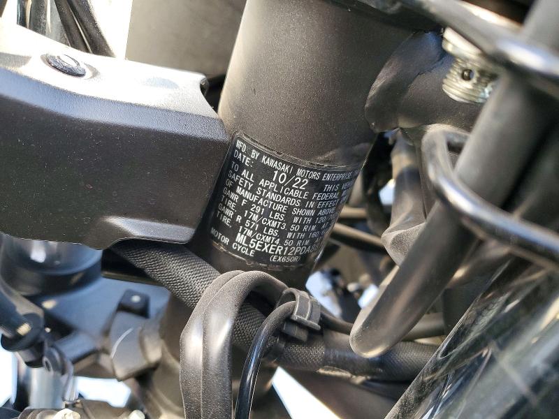 59387846 :رقم المزاد ، ML5EXER12PDA88155 vin ، 2023 Kawasaki Ex650 مزاد بيع