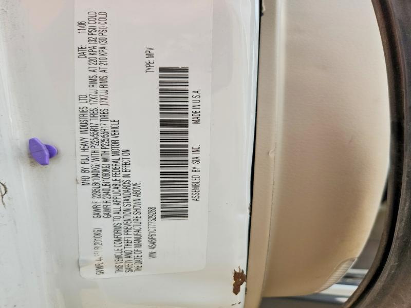 Aukcja sprzedaży 2007 Subaru Outback, vin: 4S4BP61C777329288, numer aukcji: 61574726