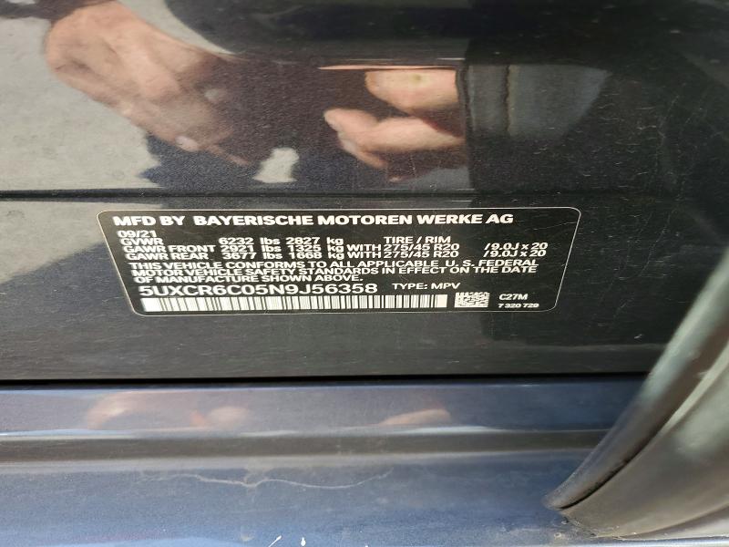 Aukcja sprzedaży 2022 Bmw X5, vin: 5UXCR6C05N9J56358, numer aukcji: 61227616