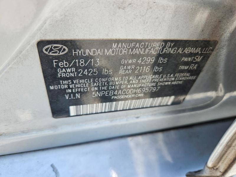 Продаж на аукціоні авто 2013 Hyundai Sonata, vin: 5NPEB4AC0DH695797, номер лоту: 59948176