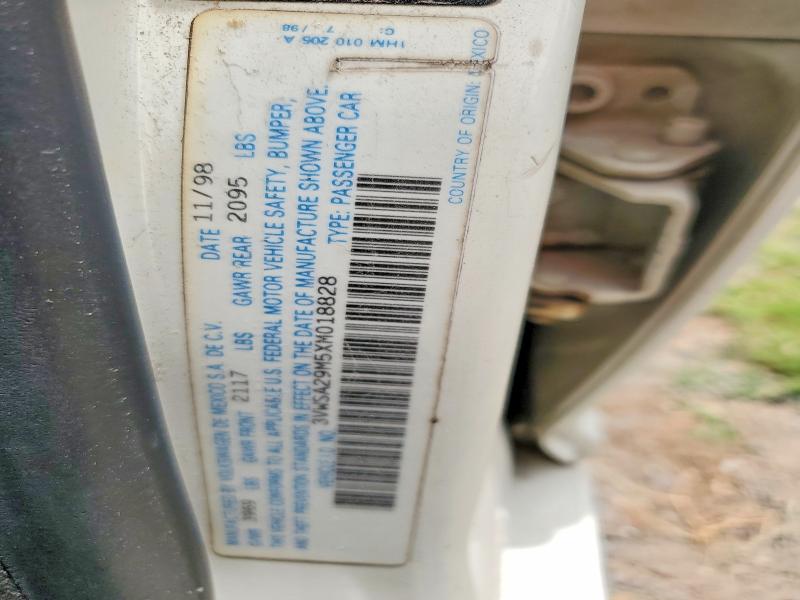Aukcja sprzedaży 1999 Volkswagen Jetta, vin: 3VWSA29M5XM018828, numer aukcji: 60590276