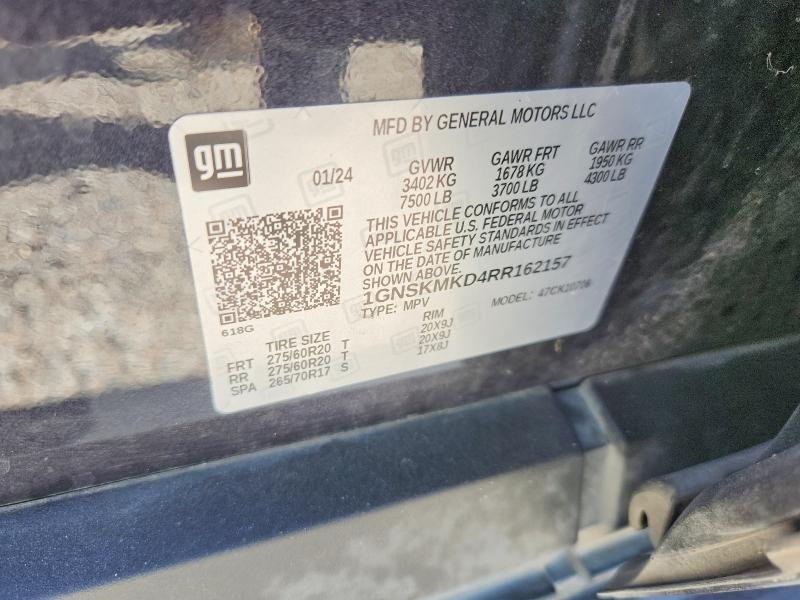 Продаж на аукціоні авто 2024 Chevrolet Tahoe, vin: 1GNSKMKD4RR162157, номер лоту: 59997146