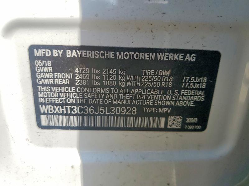 Продаж на аукціоні авто 2018 Bmw X1, vin: WBXHT3C36J5L30928, номер лоту: 61766366