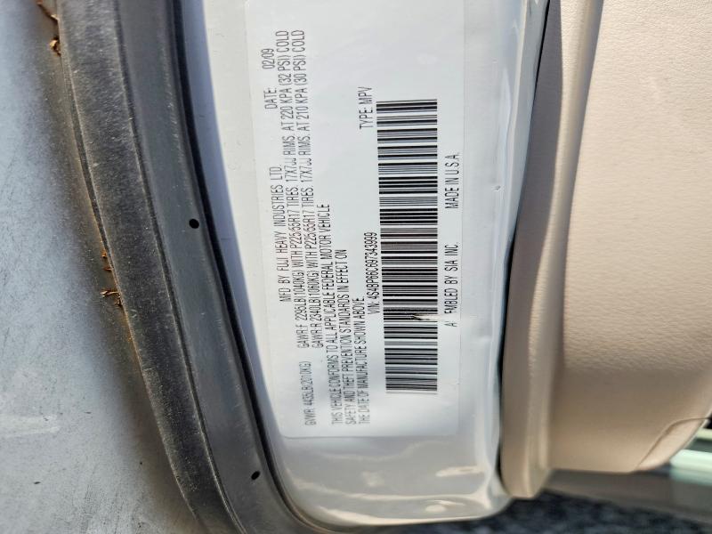 62722306 :رقم المزاد ، 4S4BP66C697343999 vin ، 2009 Subaru Outback مزاد بيع