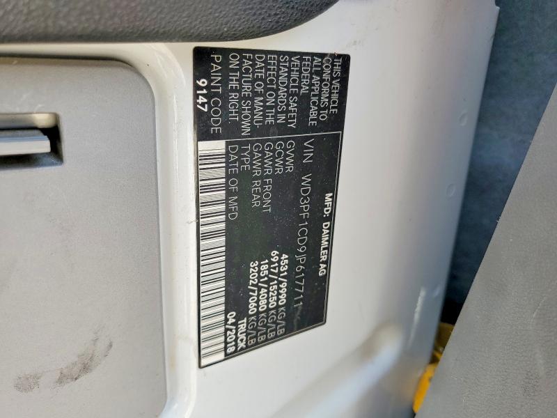 59966016 :رقم المزاد ، WD3PF1CD9JP617711 vin ، 2018 Mercedes-benz Sprinter مزاد بيع