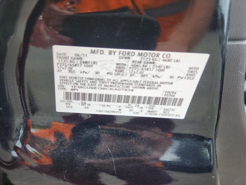 Aukcja sprzedaży 2012 Ford Escape, vin: 1FMCU9EG9CKA07934, numer aukcji: 61051746