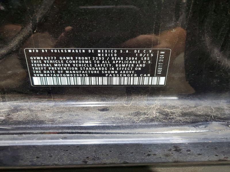 Aukcja sprzedaży 2016 Volkswagen Gti, vin: 3VW447AU2GM029035, numer aukcji: 60477796