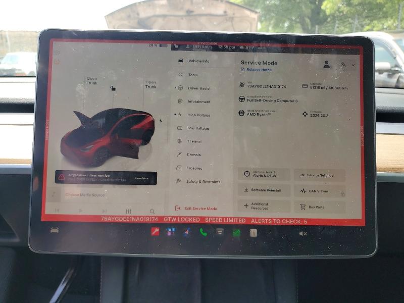 Aukcja sprzedaży 2022 Tesla Model Y, vin: 7SAYGDEE1NA019174, numer aukcji: 61516856