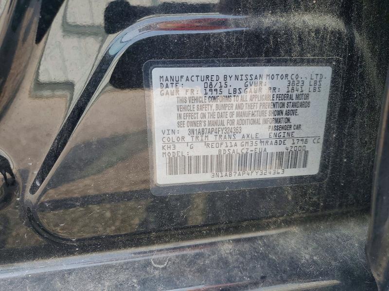 Продаж на аукціоні авто 2015 Nissan Sentra, vin: 3N1AB7AP4FY324363, номер лоту: 62309986