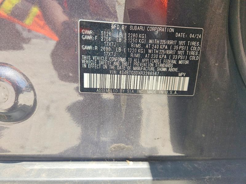 Продаж на аукціоні авто 2024 Subaru Outback, vin: 4S4BTGSDXR3286567, номер лоту: 62426776