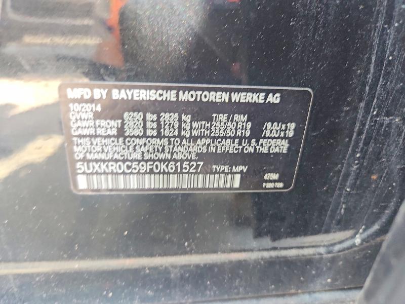 61909316 :رقم المزاد ، 5UXKR0C59F0K61527 vin ، 2015 Bmw X5 مزاد بيع