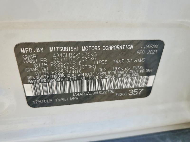 Продажа на аукционе авто 2021 Mitsubishi Outlander Sport, vin: JA4ARUAU9MU022705, номер лота: 61881756