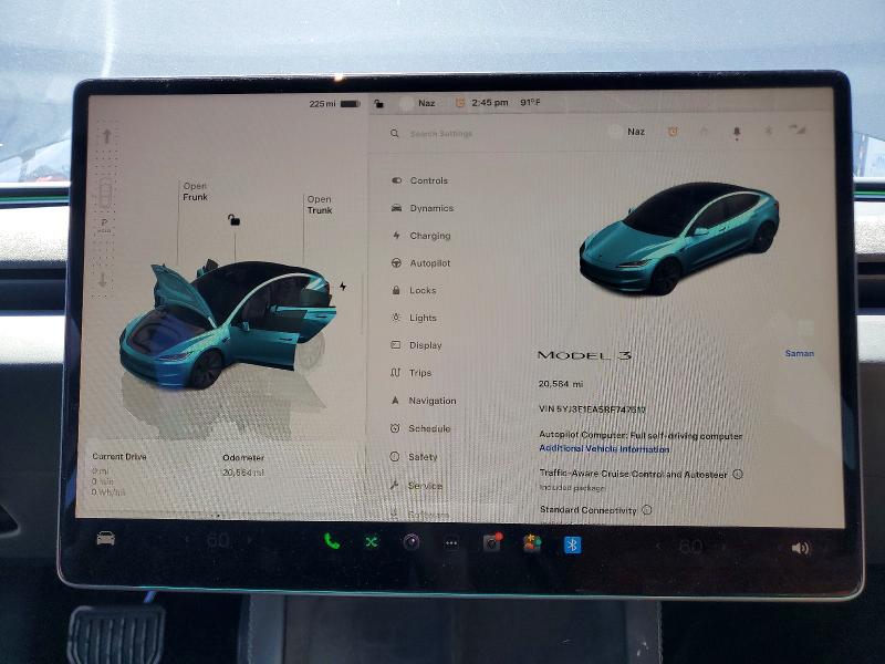 Aukcja sprzedaży 2024 Tesla Model 3, vin: 5YJ3E1EA5RF747517, numer aukcji: 61634636