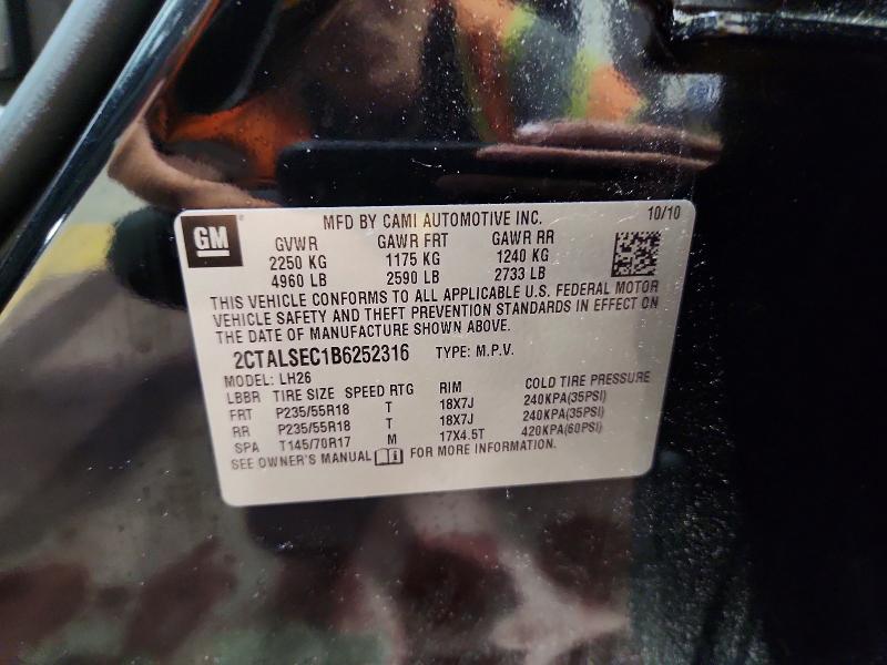 2011 Gmc Terrain მანქანა იყიდება აუქციონზე, vin: 2CTALSEC1B6252316, აუქციონის ნომერი: 59680766
