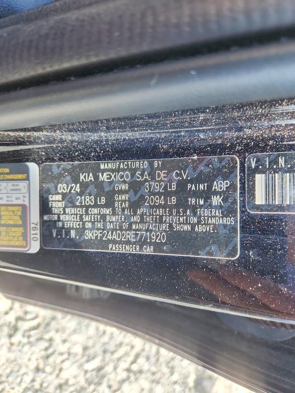 Продажа на аукционе авто 2024 Kia Forte, vin: 3KPF24AD2RE771920, номер лота: 60252176