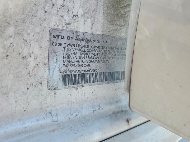 Продажа на аукционе авто 2026 Audi Rs3, vin: WUAGWDGY3TA902160, номер лота: 62165126