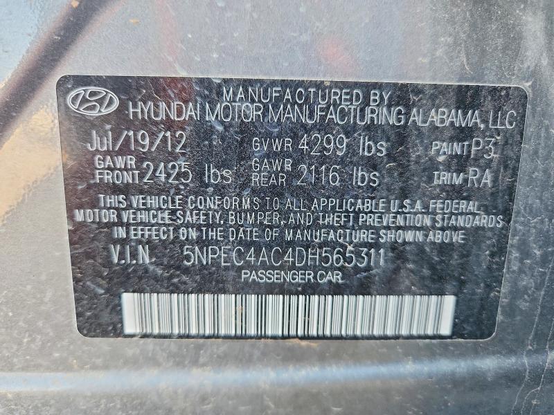 Продаж на аукціоні авто 2013 Hyundai Sonata, vin: 5NPEC4AC4DH565311, номер лоту: 60862396
