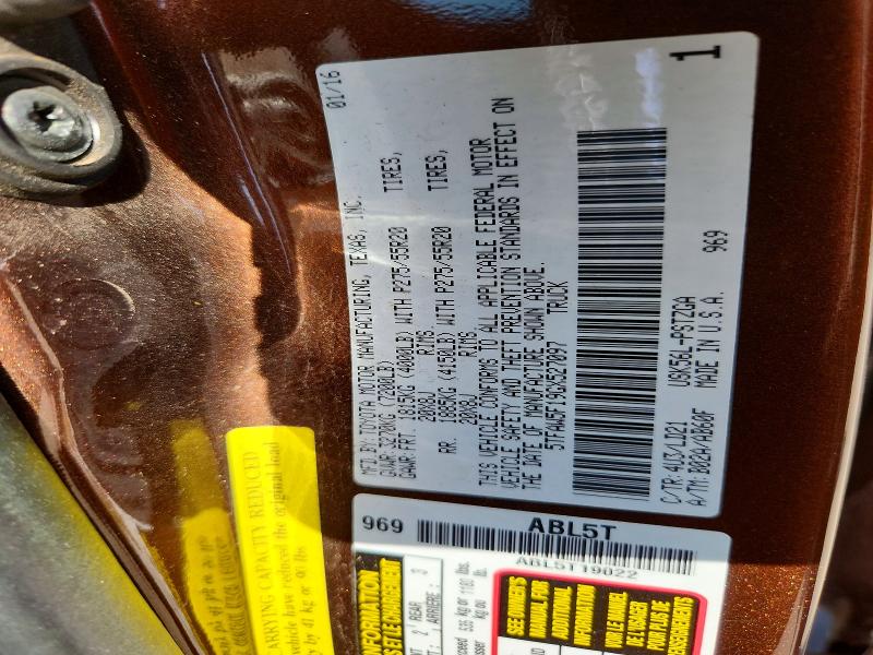 Продажа на аукционе авто 2016 Toyota Tundra, vin: 5TFAW5F19GX527097, номер лота: 62428996